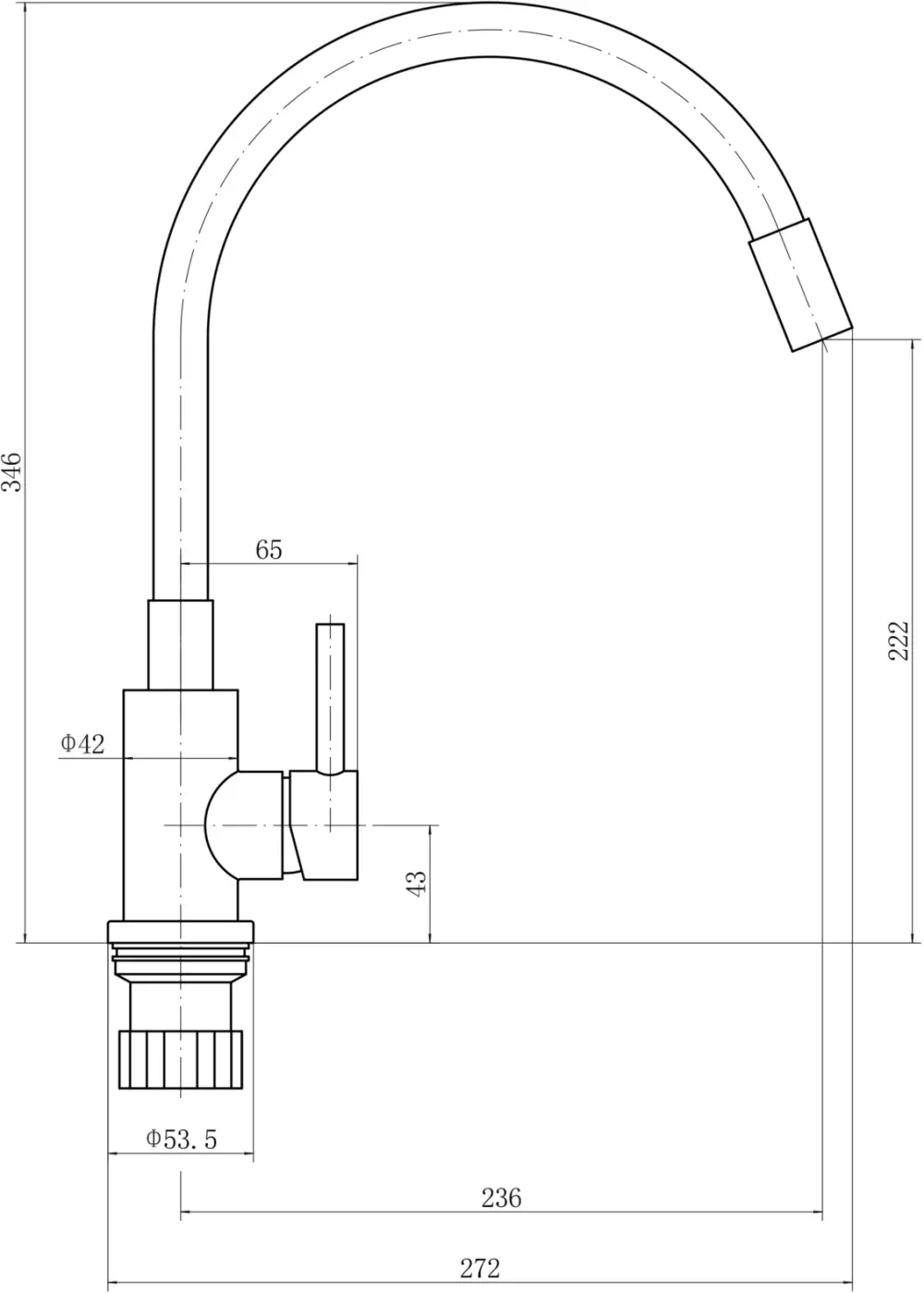 Смеситель Fashun A54101N-17A фото