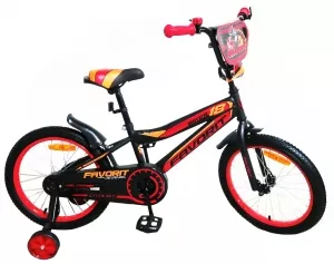 Детский велосипед Favorit Biker 14 (черный/красный, 2020) фото