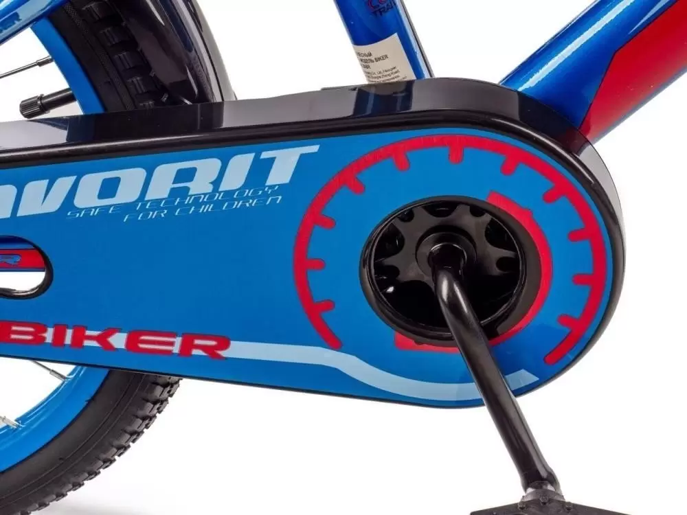 Детский велосипед Favorit Biker BIK-16BR (синий/красный) фото