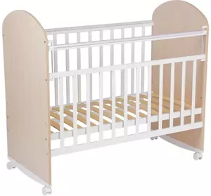 Детская кроватка Фея 701 (дуб пастельный/белый) фото