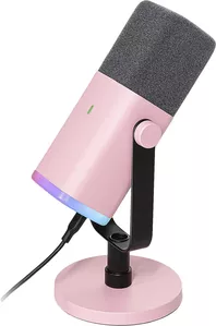 Проводной микрофон FIFINE AM8 (розовый) фото