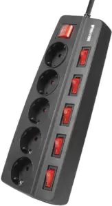 Сетевой фильтр Filum FL-SPL5-1.8M-BL фото