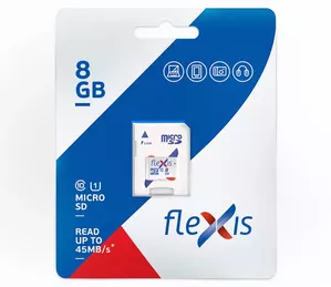 Карта памяти Flexis microSDHC 8GB Class 10 U1 FMSD008GU1A (с адаптером) фото
