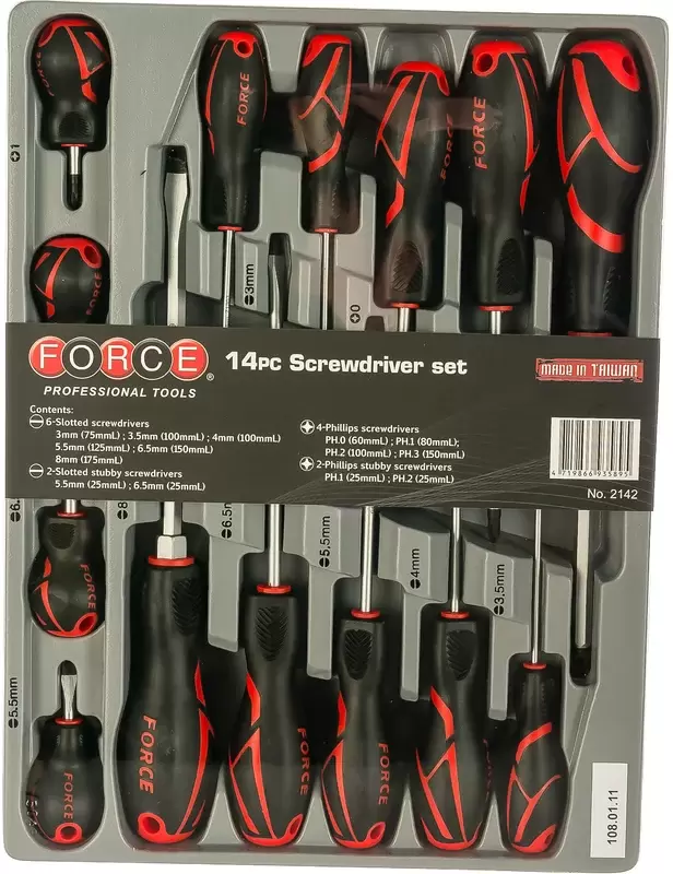 Набор отверток Force 2142 (14 предметов) фото