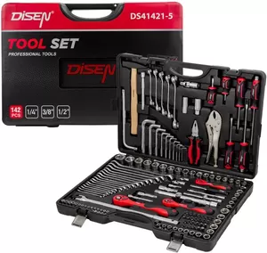 Универсальный набор инструментов Disen DS41421-5 (142 предмета) фото