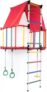 Детский спортивный комплекс Формула здоровья Индиго-L Плюс (красный/белый/радуга) фото