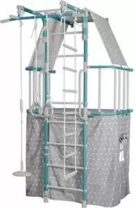 Детский спортивный комплекс Формула здоровья Индиго Pastel (бирюзовый/серый) фото