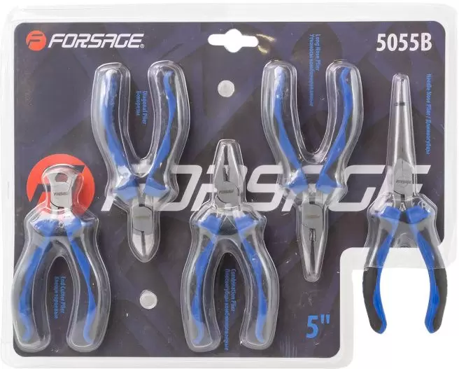 Набор шарнирно-губцевого инструмента Forsage F-5055B (5 предметов) фото