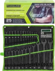 Набор ключей ForsLine FL-5261PD Black (25 предметов) фото