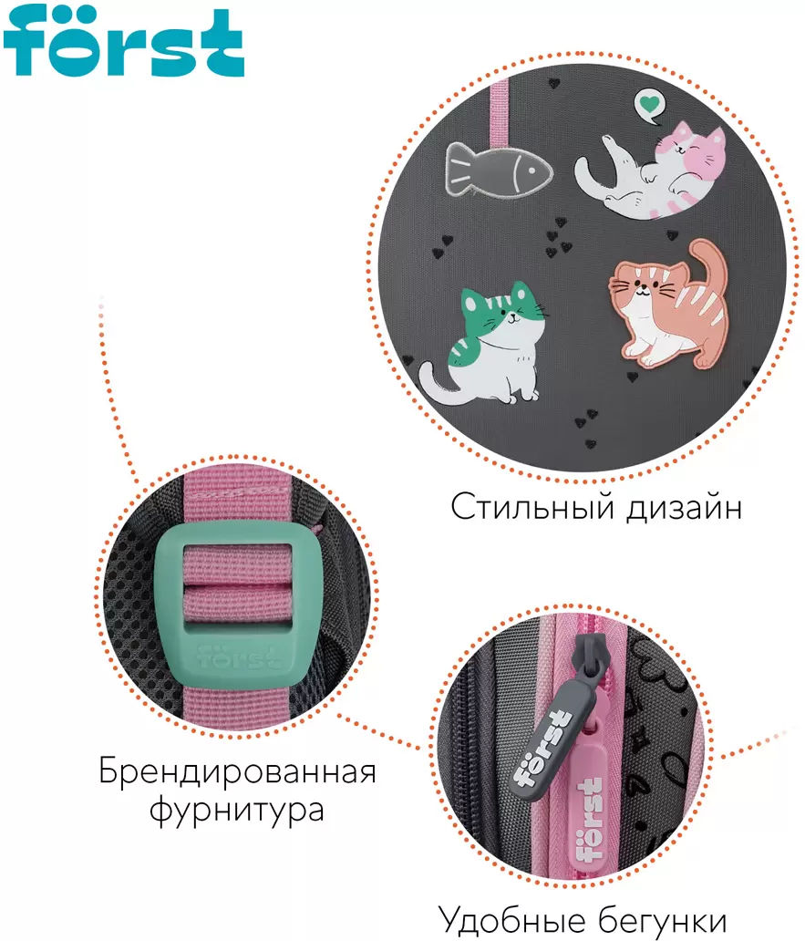Школьный рюкзак Forst F-Base. Kittens FT-RY-022402 фото