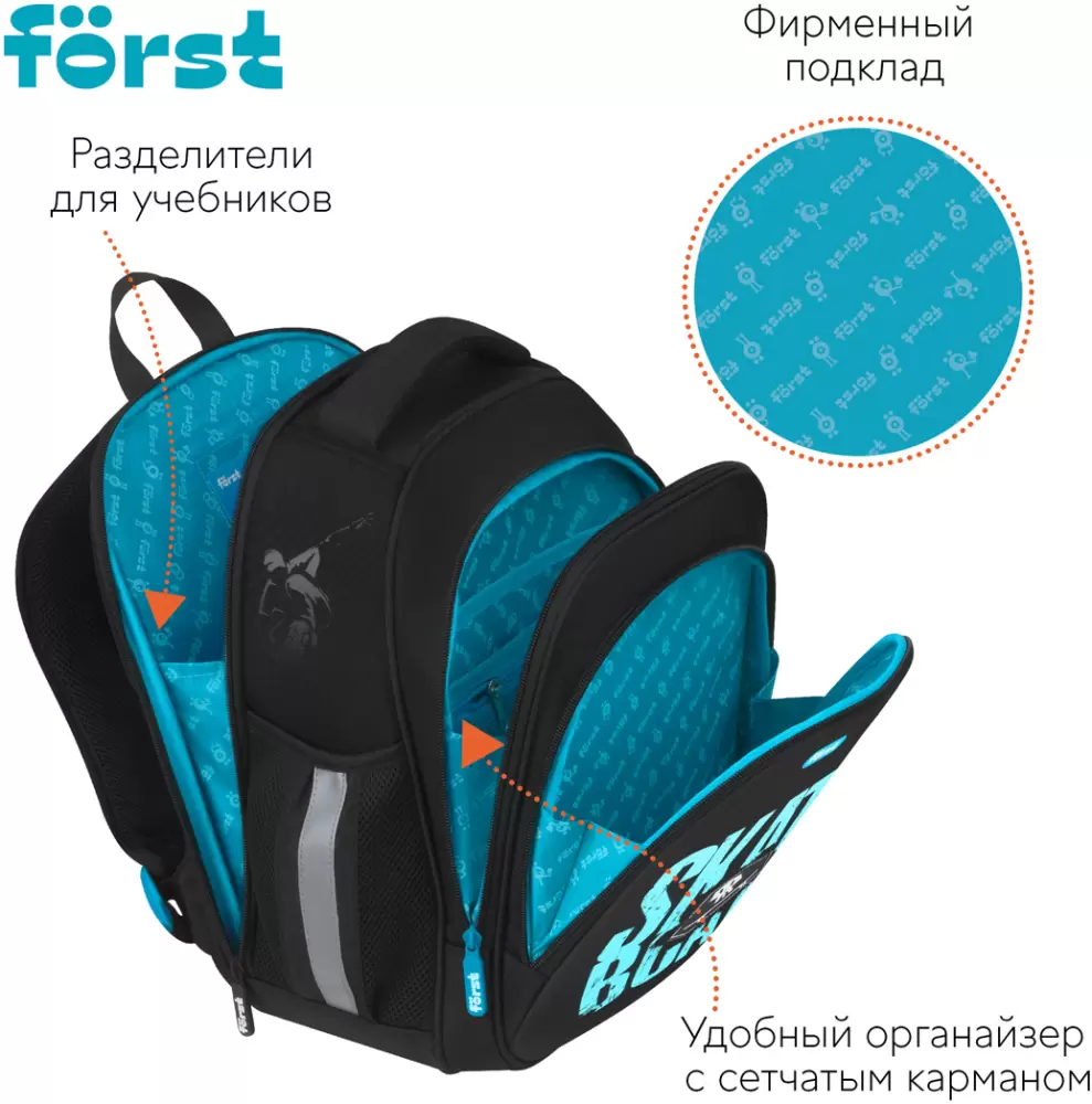 Школьный рюкзак Forst F-Base. Skateboard FT-RY-022405 фото