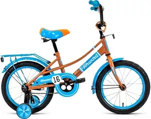 Детский велосипед Forward Azure 16 2021 (коричневый/голубой) фото