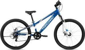 Велосипед Forward Rise 24 2.0 disc 2021 (синий/белый) фото