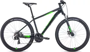 Велосипед Forward Apache 27.5 2.0 D р.17 2022 (черный матовый/зеленый) icon