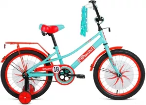 Детский велосипед Forward Azure 18 2021 (голубой/красный) фото