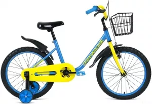 Детский велосипед Forward Barrio 18 2021 (голубой/желтый) фото
