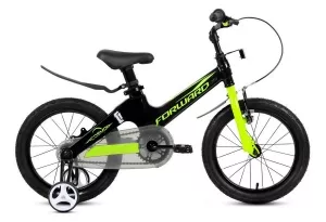 Детский велосипед Forward Cosmo 16 2.0 (черный/зеленый, 2020) фото