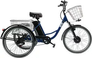 Электровелосипед Furendo E-Trike 350 синий фото