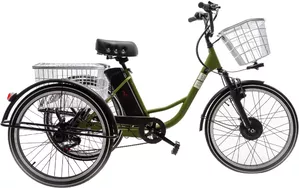 Электровелосипед Furendo E-Trike 350 зеленый фото