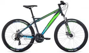 Велосипед Forward Flash 26 2.2 2021 (черный/зеленый) фото