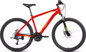 Велосипед Forward Katana 27.5 D 2023 (ярко-красный/желтый) фото