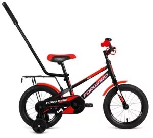 Детский велосипед Forward Meteor 14 2021 (черный/красный) фото