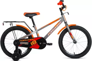 Детский велосипед Forward Meteor 18 2020 (серебристый/оранжевый) фото