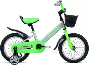 Детский велосипед Forward Nitro 14 2021 (серый/салатовый) фото