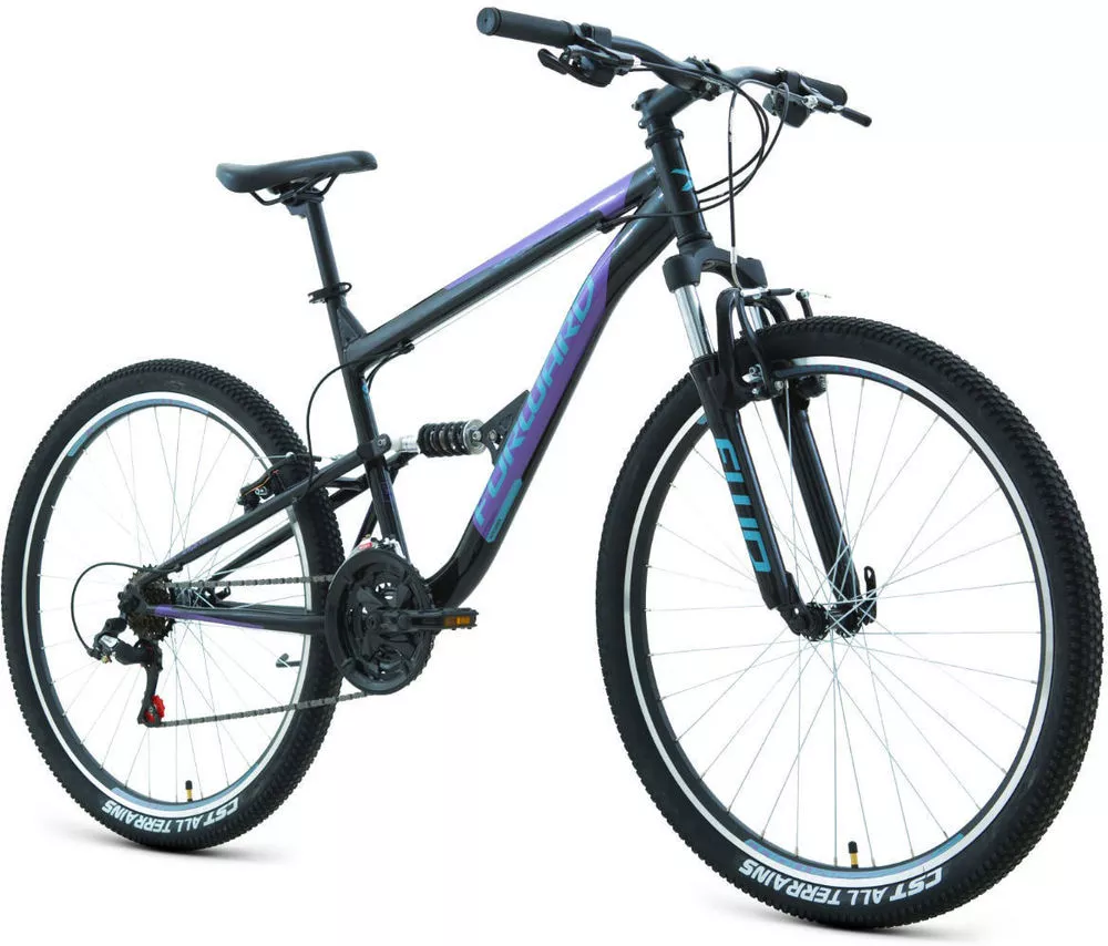 Велосипед Forward Raptor 27.5 1.0 р.16 2021 (черный/фиолетовый) фото 2