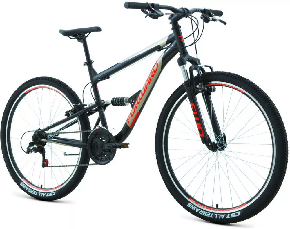 Велосипед Forward Raptor 27.5 1.0 р.18 2021 (черный/красный) фото 2