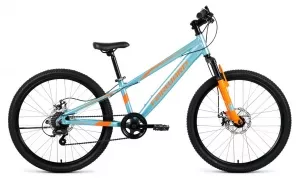 Велосипед Forward Rise 24 2.0 disc 2020 (голубой/оранжевый) фото
