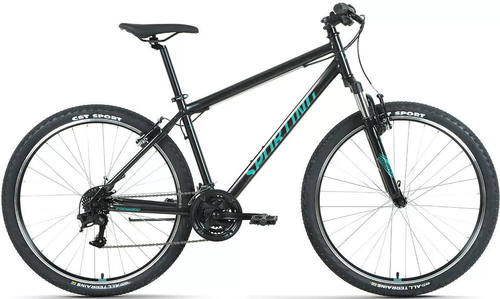 Велосипед Forward Sporting 27.5 1.2 р.17 2022 (черный/бирюзовый) фото