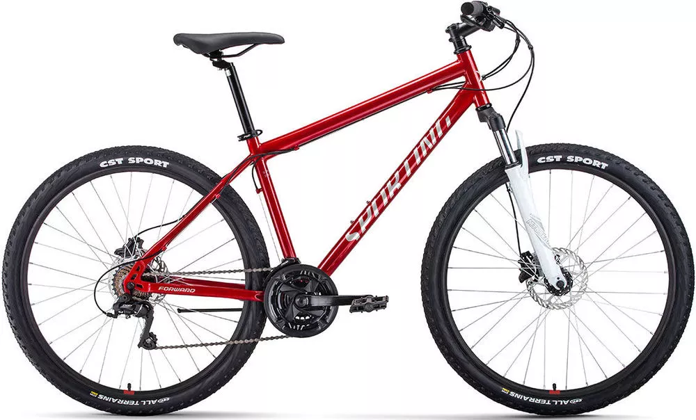 Велосипед Forward Sporting 27.5 3.2 HD р.17 2022 (темно-красный/серебристый) фото