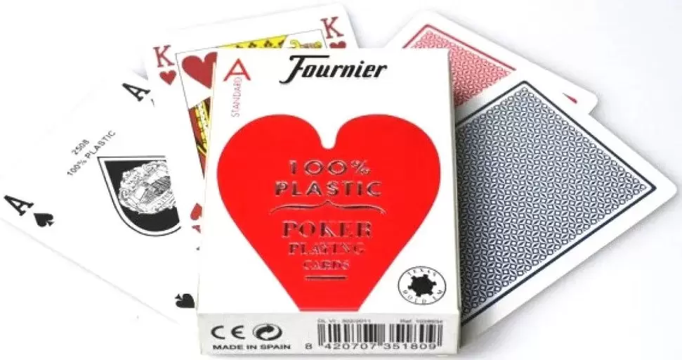Игральные карты Fournier No. 2800 jumbo index 1028935-r (красный) фото