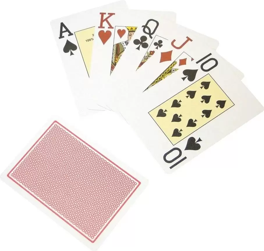 Игральные карты Fournier No. 2800 jumbo index 1028935-r (красный) фото