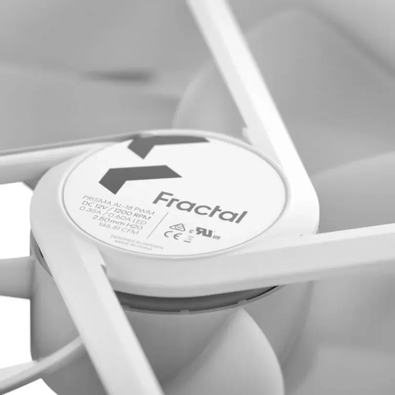Вентилятор для корпуса Fractal Design Prisma AL-18 PWM FD-FAN-PRI-AL18-PWM-WT фото
