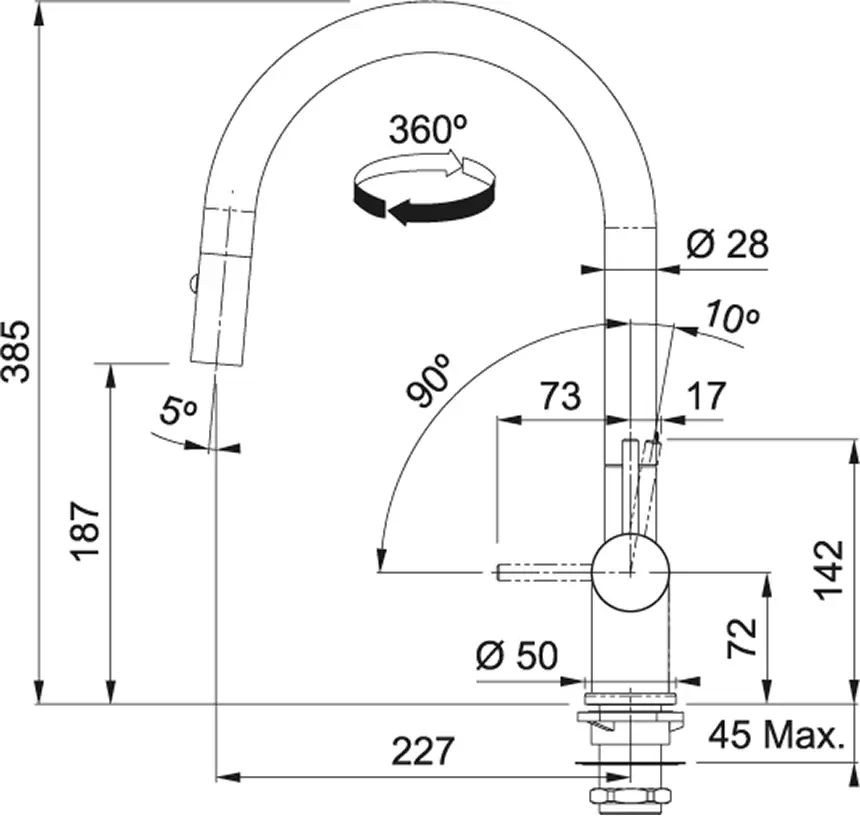 Смеситель Franke Active Neo (бронза) фото