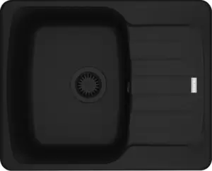 Кухонная мойка Franke Antea AZG 611-62 (матовый черный, черный слив) фото