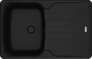 Кухонная мойка Franke Antea AZG 611-78 (матовый черный, черный слив) фото
