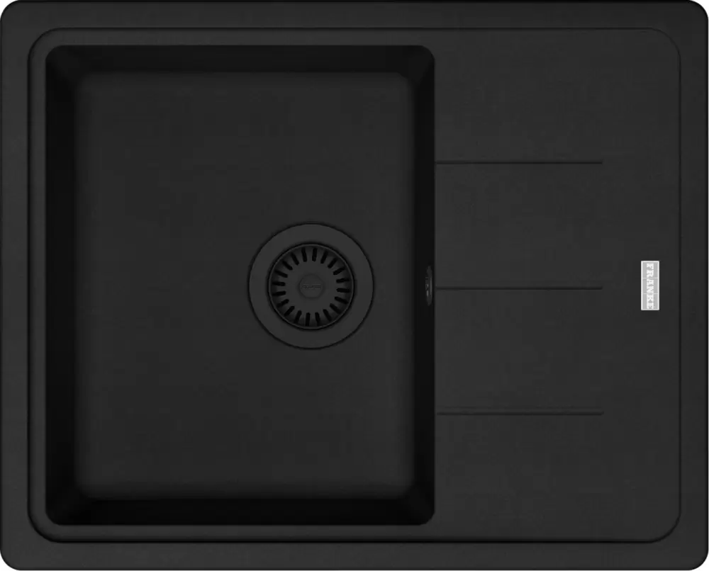 Franke Basis BFG 611-62 (матовый черный, черный слив)