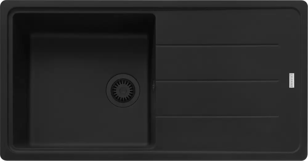 Franke Basis BFG 611-97 (матовый черный, черный слив)