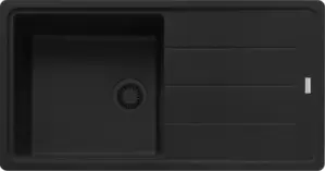 Кухонная мойка Franke Basis BFG 611-97 (матовый черный, черный слив) фото