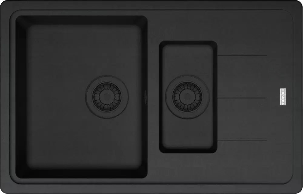 Franke Basis BFG 651-78 (матовый черный, черный слив)