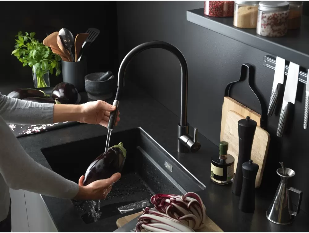 Смеситель Franke Eos Neo Spray (черный) фото