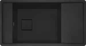 Кухонная мойка Franke Fresno FSG 611-88 (матовый черный, черный слив) фото