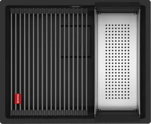 Кухонная мойка Franke Kanon KNG 110-52 (матовый черный, черный слив) фото