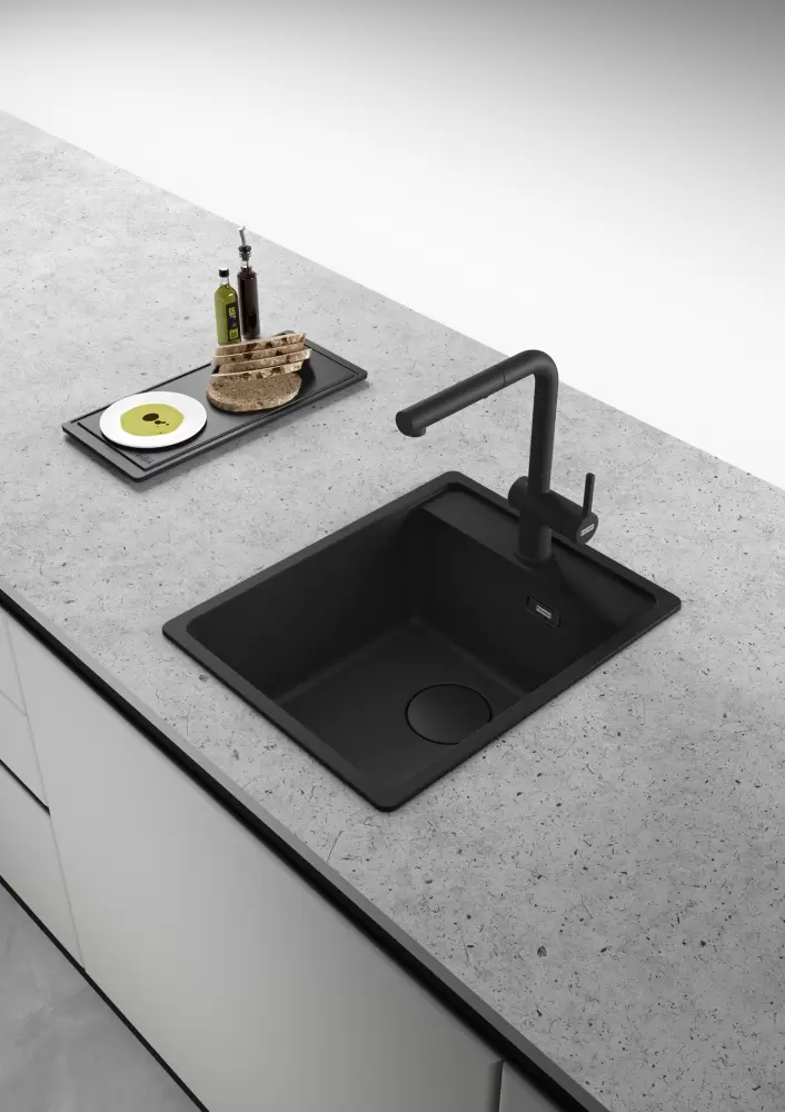 Кухонная мойка Franke Maris MRG 610-37 (матовый черный, черный слив) фото