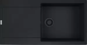 Кухонная мойка Franke Maris MRG 611-97 XL (матовый черный, черный слив) фото