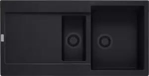 Кухонная мойка Franke Maris MRG 651-97 (матовый черный, черный слив) фото