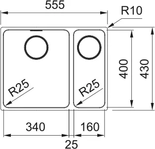 Кухонная мойка Franke Mythos MYX 160-34-16 (левая) фото